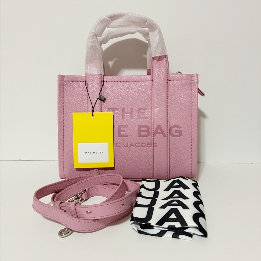 🌸New Marc Jacobs Lilac Leather Small  Tote Bag  Crossbody Bag
